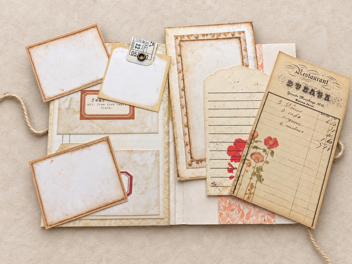 Botanical Folio with Pockets, Tags and Journaling Cards - Image 3