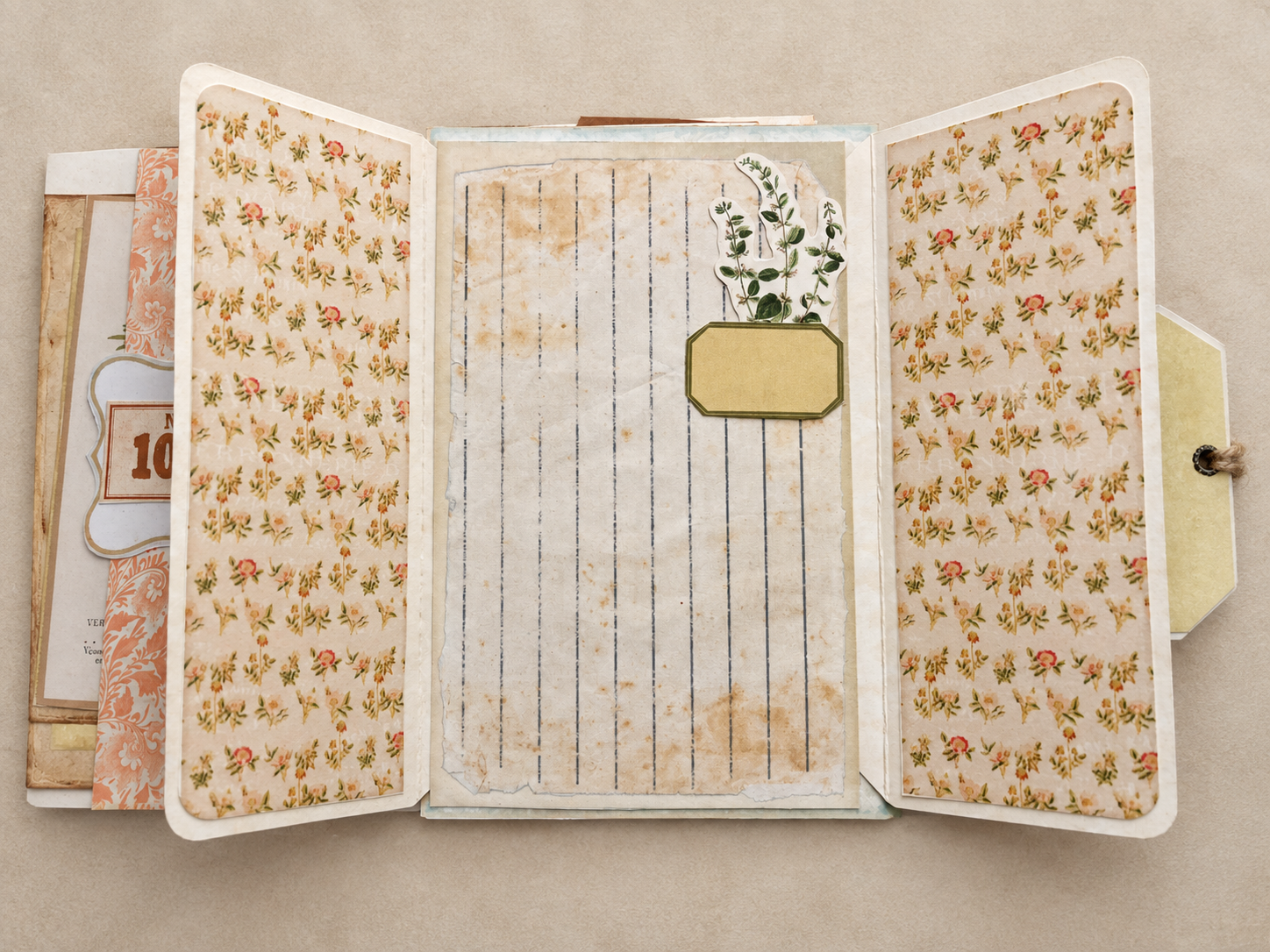 Botanical Folio with Pockets, Tags and Journaling Cards - Image 6