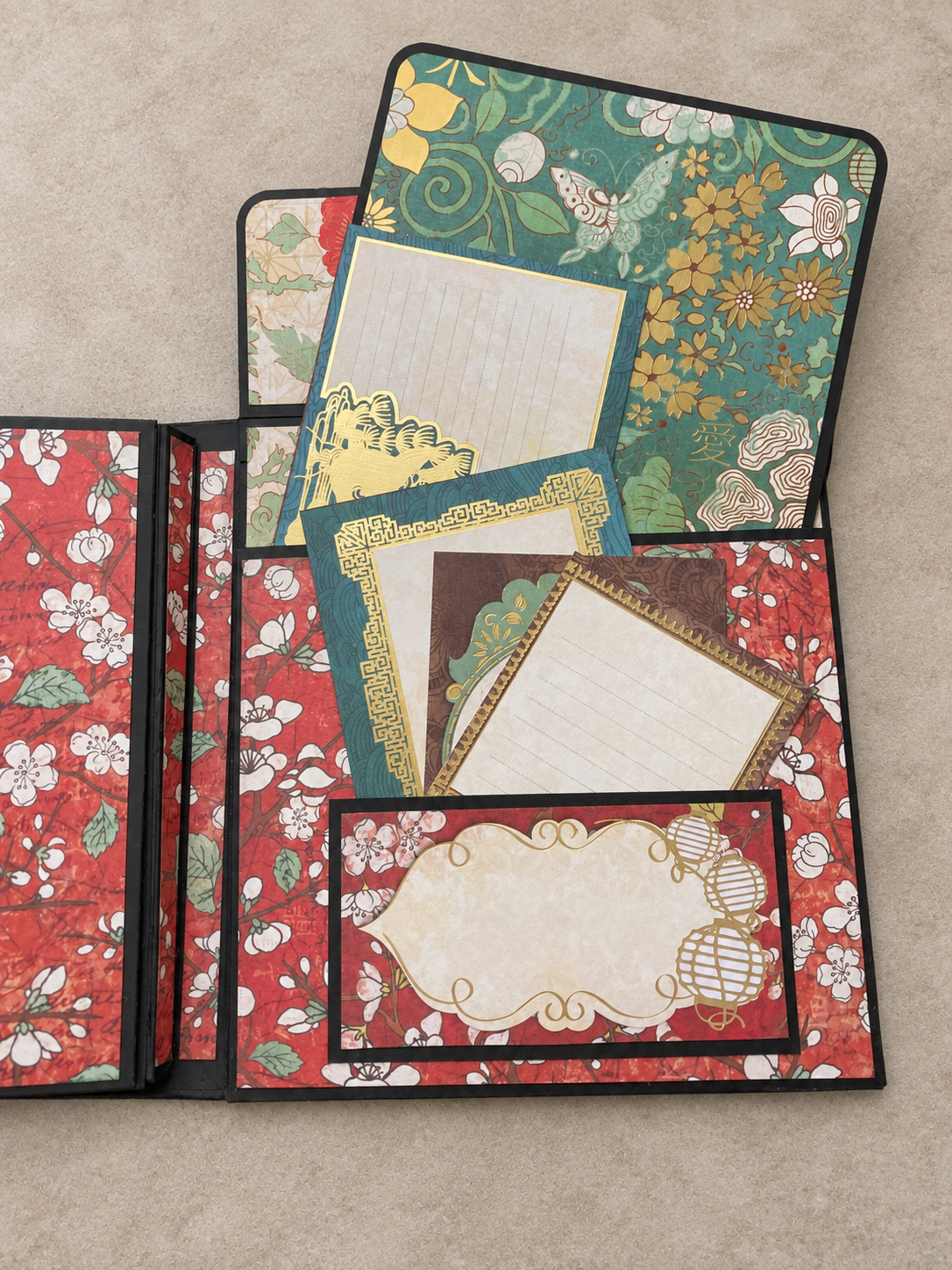 Handmade East Asian-Inspired Interactive Photo Album - Image 9