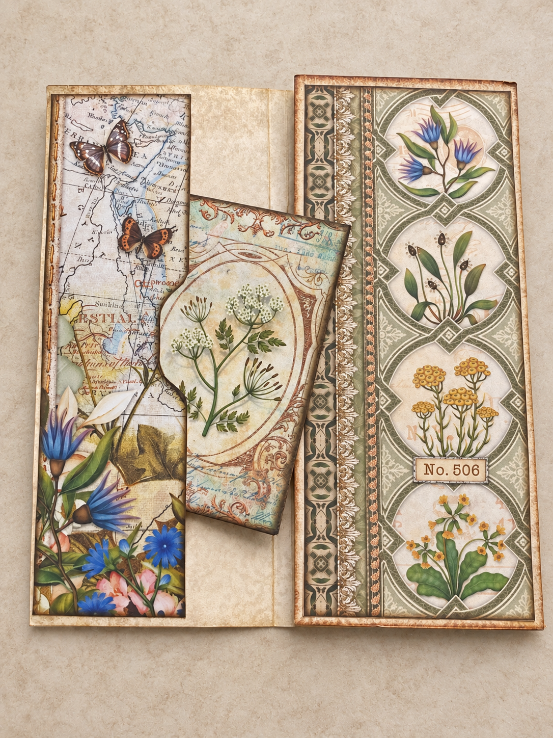 Botanical Tri-Fold Folio with Waterfall - Image 5
