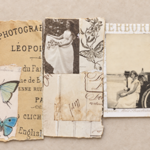 10-Piece Handmade Collaged Paper Bundle | Vintage Papercraft Ephemera